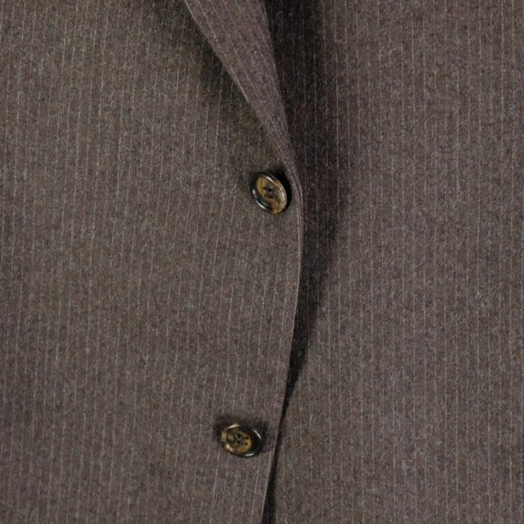 Samuelsohn Blazer Mens 44R Brown Striped Two Button Vented Wool Business Casual - Picture 4 of 15